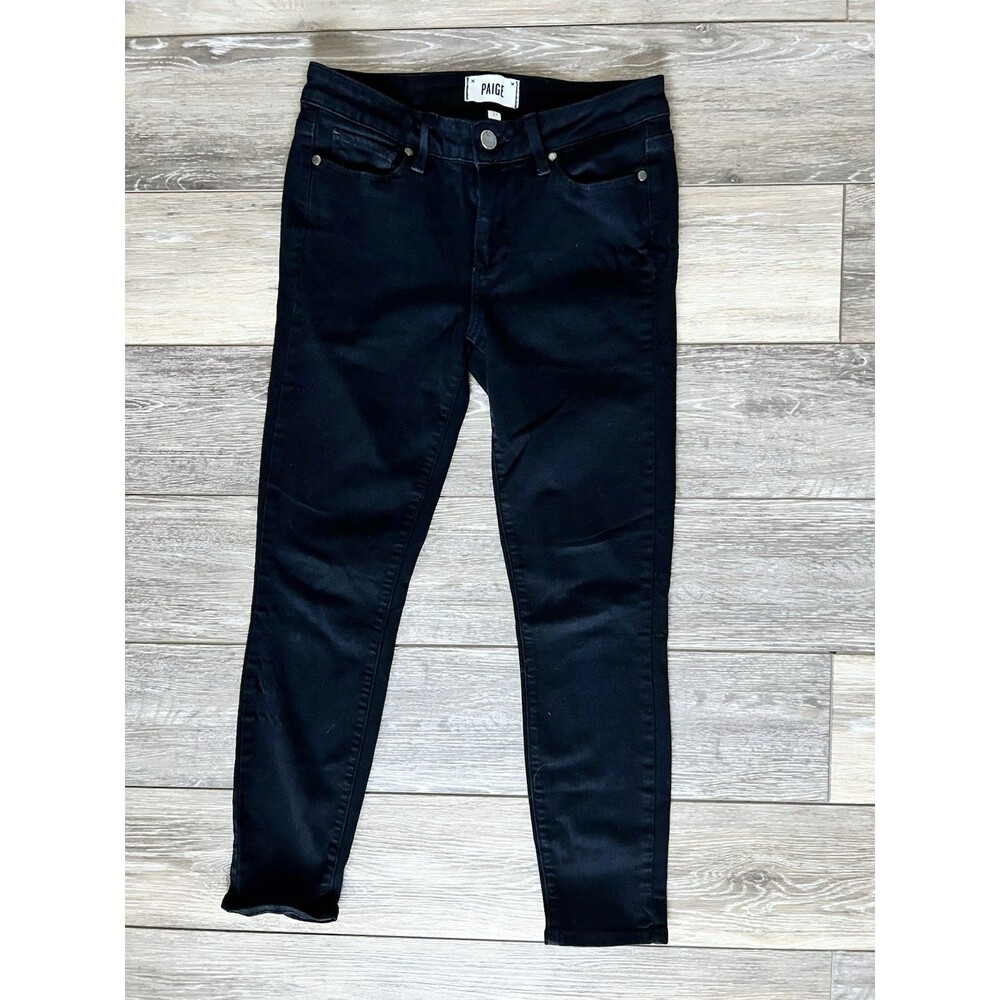 Paige Verdugo Crop Mid Rise Straight Jeans Dark Blue  Sz 27